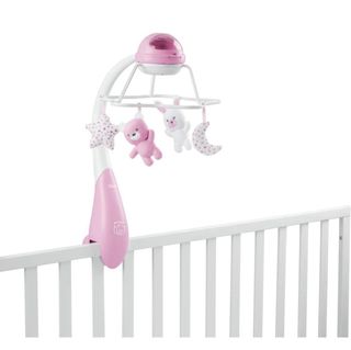 Móvil Cuna Chicco Rosa Estrellas Luna Oso