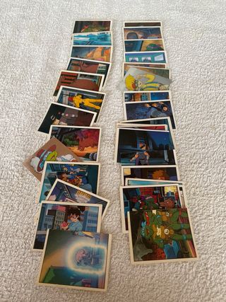 Lote de 32 cromos sin repetir TORTUGAS NINJA
