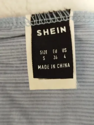 Top Shein azul cielo talla S