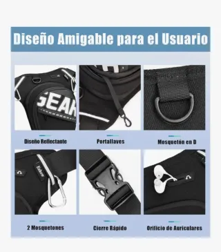 Riñonera Táctica para Moto Negra