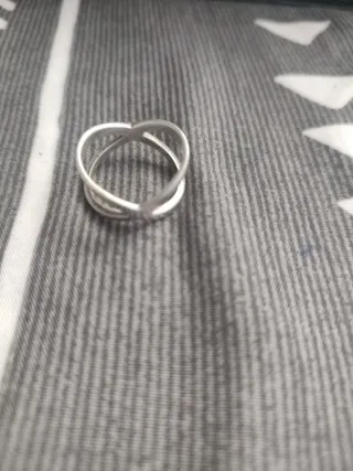 Anillo cruzado plata de ley 925