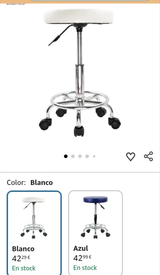 Taburete KKTONER Cuero PU Reposapiés Ajustable