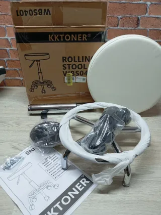 Taburete KKTONER Cuero PU Reposapiés Ajustable