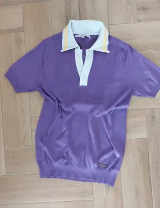 Polo donna vintage viola taglia M