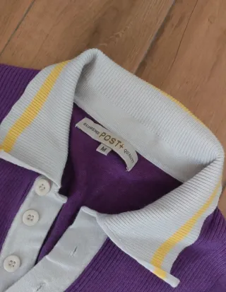 Polo donna vintage viola taglia M