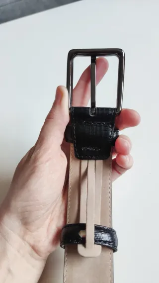 Cinturón piel negro Roberto Verino