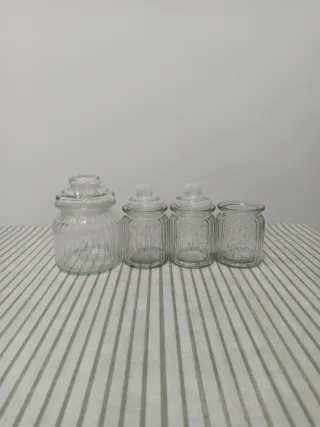 Set de 4 tarros de cristal