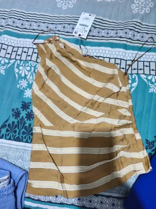 Top Massimo Dutti Negro Encaje