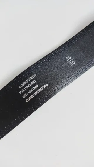 Cinturón piel negro Roberto Verino