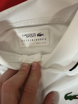 Maglia Lacoste bianca e rossa