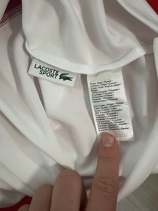 Maglia Lacoste bianca e rossa