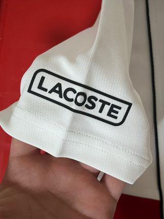 Maglia Lacoste bianca e rossa