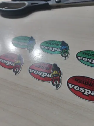 Lote 6 Adhesivos Vespa
