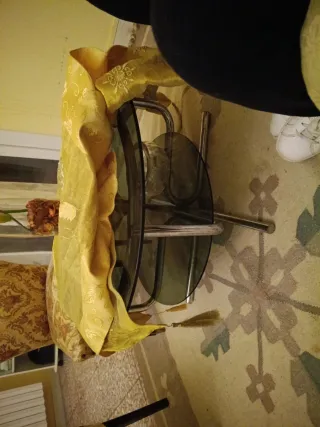 Sedie vintage anni '60 con tavolino vetro