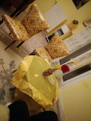 Sedie vintage anni '60 con tavolino vetro