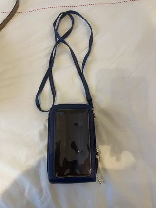 Bolso azul para móvil y pequeños objetos