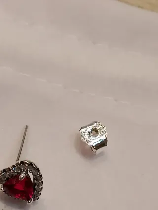 Pendientes Pandora Corazón Rojo Plata