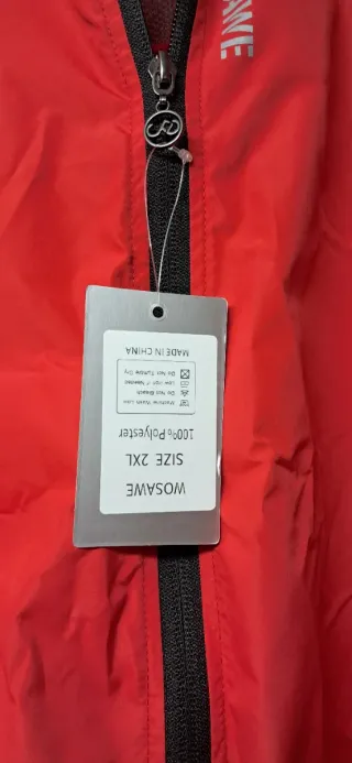 Cortavientos ciclismo WOSAWIE rojo