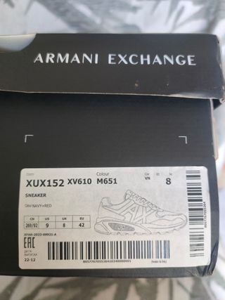 Zapatillas Armani Exchange Talla 42