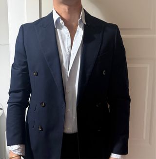 Chaqueta cruzada Alvaro Moreno azul marino