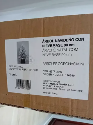 Árbol de Navidad Nieve Base 90cm