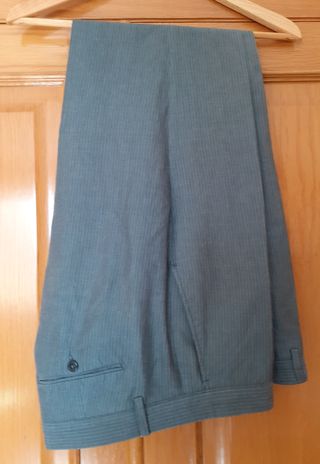 Traje de lino y algodón gris