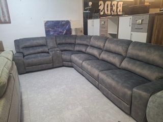 Sofá de piel motorizado con USB