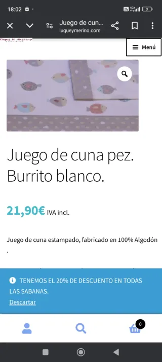 Colchon cuna + Nórdico + chichoneras + sabanas