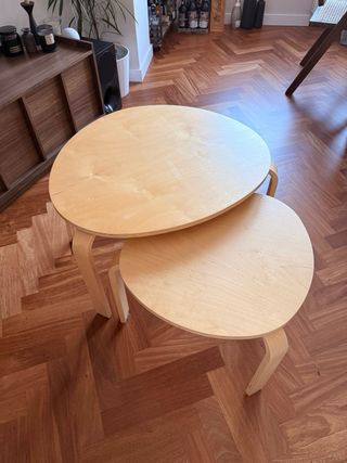 Mesas nido de centro de madera