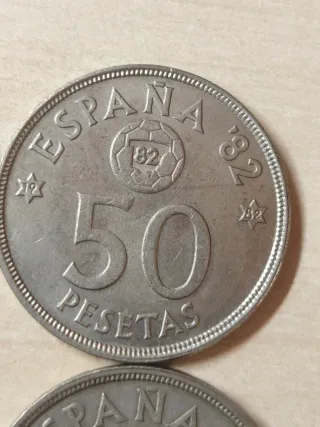 4 Monedas 50 Pesetas España 1982