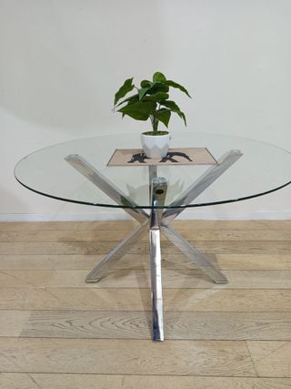 Mesa Redonda de Cristal Templado