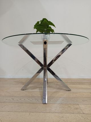 Mesa Redonda de Cristal Templado