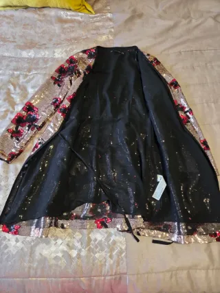 Vestido lentejuelas brillo floral