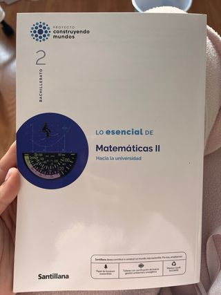 Libro Matemáticas II 2º Bachillerato Santillana NU