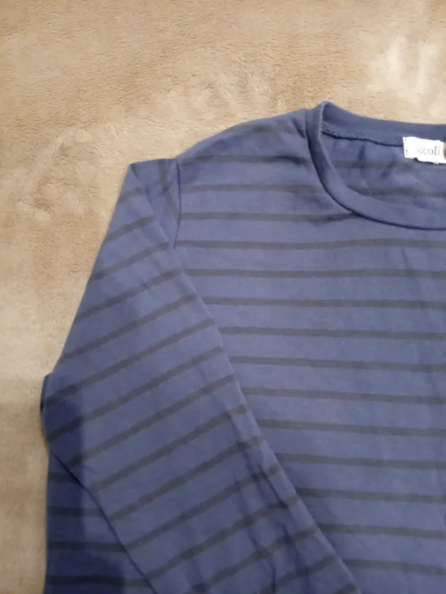 Camiseta NICOLI rayas azul y gris