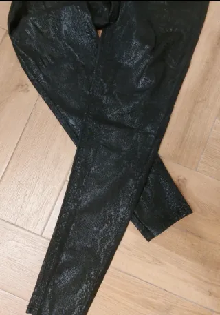 Pantaloni donna Calzedonia pitonati neri taglia S