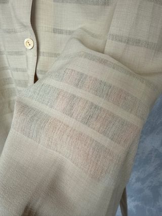 Camisa beige manga corta