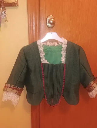 Corpiño Regional Niña Verde y Rojo