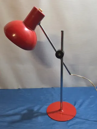 Lampada Scrivania Regolabile Rossa Modernariato