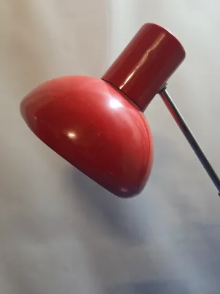 Lampada Scrivania Regolabile Rossa Modernariato