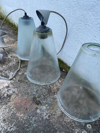 Lampade in vetro e metallo