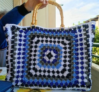 Borsa Mare Crochet Granny Square - Simonami