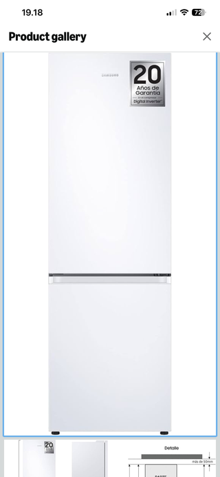 Frigorífico Samsung RB34T602EWW 344L No Frost