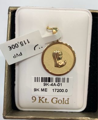 Medalla Virgen Niña Oro 9K