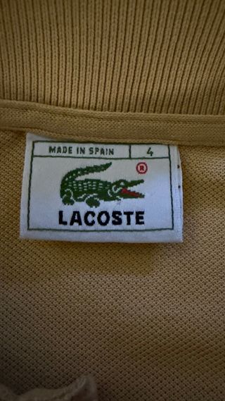Polo Lacoste Manga Larga Amarillo