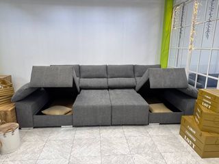 Sofá Cama XXL Panorámico Madrid - ¡Doble Arcón!