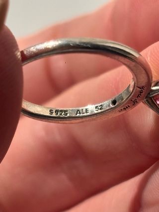 Anillo Pandora Rosa y Plateado