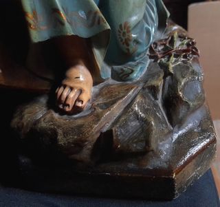 Niño Jesús con Cruz - Pasta de Olot 1902