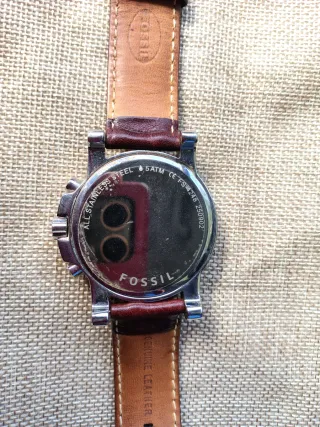 Reloj Fossil Cronógrafo Marrón y Plateado