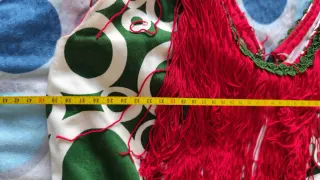 Vestido de flamenca verde y rojo